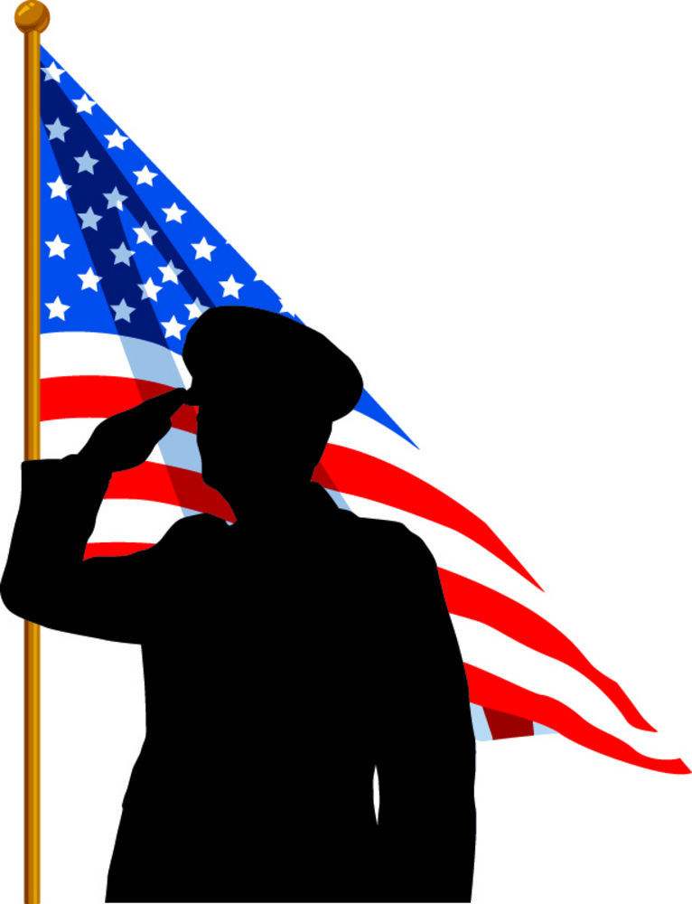 Soldier Salute Silhouette Vector at Vectorified.com | Collection of ...