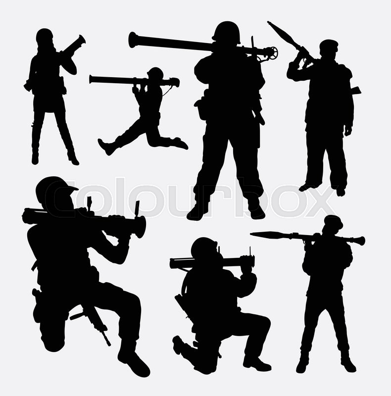 790x800 Creative Idea Female Soldier Silhouette Bazooka Army Military Male