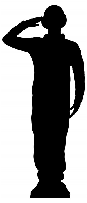 300x700 Huge Collection Of 'saluting Soldier Silhouette' Download More