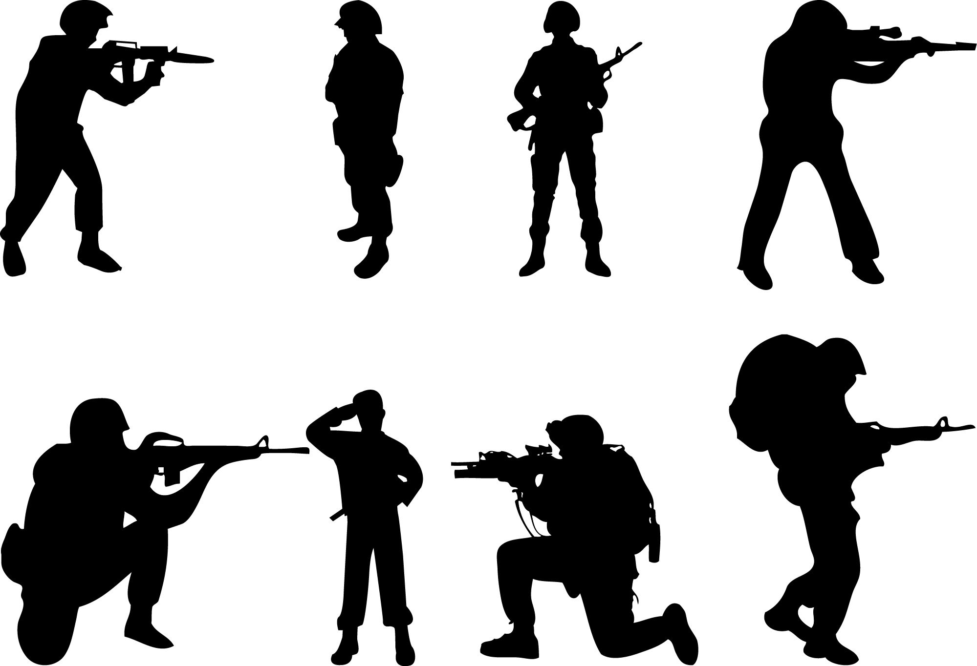 1999x1364 Combat Silhouette Soldier Silhouette Colouring Pages