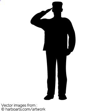335x355 Download Soldier Saluting Silhouette