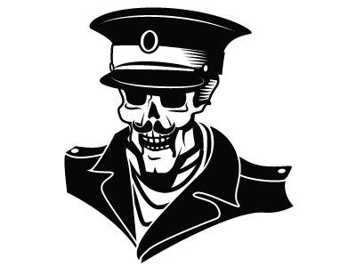 400x300 Skull Soldier Vector Art