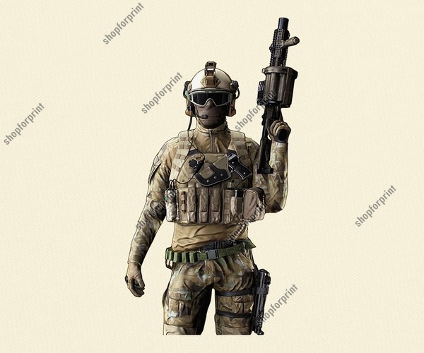 600x500 Soldier Vector Image