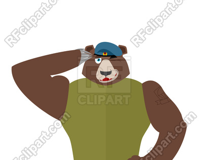 400x316 Bear Defender Russian Soldier Vector Image Of Plants And Animals