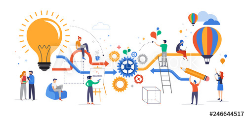 500x242 Group Of Young Business People Collaborating, Solving Problems