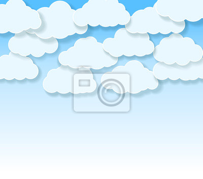 400x352 Cielo Abstracto Con Nubes De Dibujos Animados Con Sombras Vector