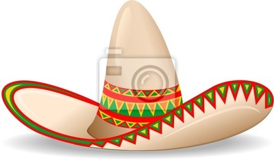400x233 Sombrero Messico Cappello Sombrero Mexicano Vector Fotomural