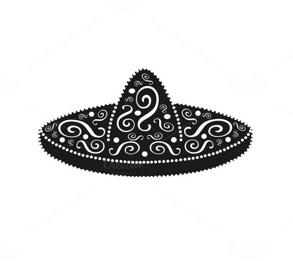 580x517 Sombrero Mexican Ornament Vector