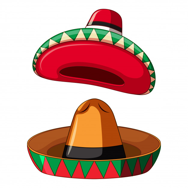 626x626 Sombrero Mexicano En El Fondo Blanco Descargar Vectores Premium