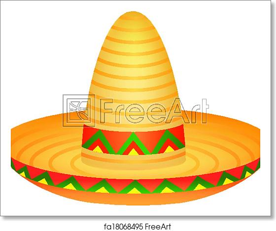 560x470 Free Art Print Of Sombrero Vector Illustration Of Sombrero Hat