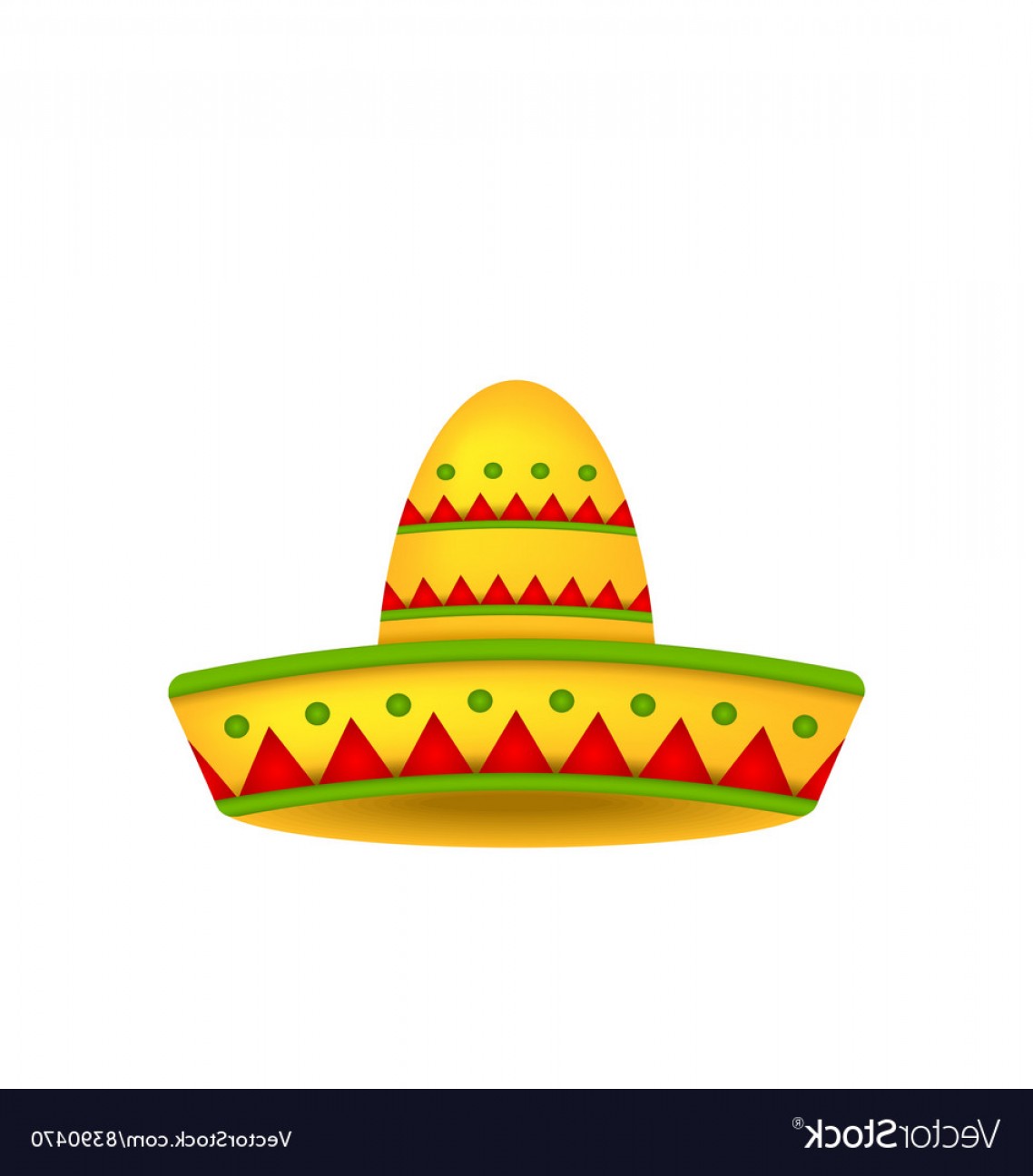 Мексиканская шляпа на белом фоне