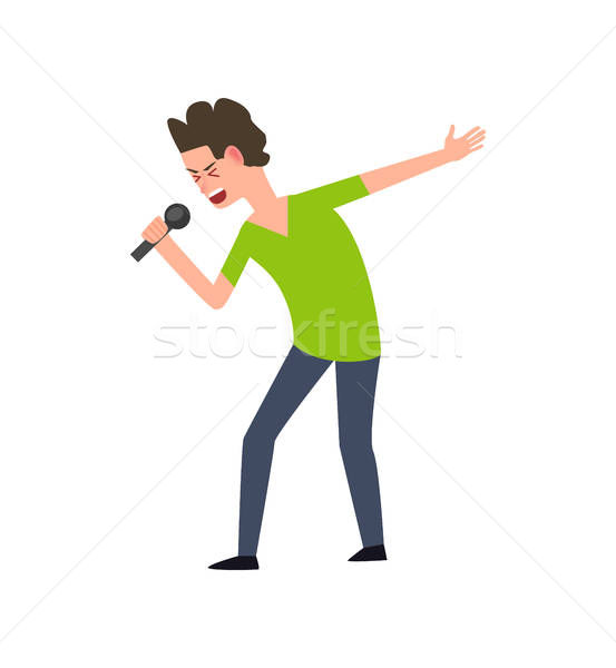 Human Character Singing Song, Solo Artist Vector Vector 553x600 Human Character Singing Song, Solo Artist Vector Vector