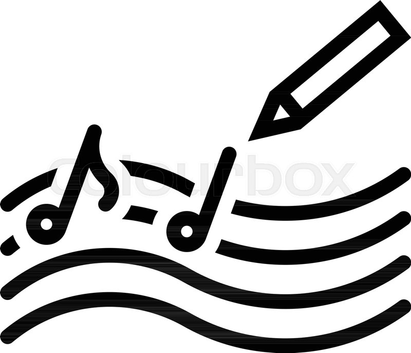 Outline Song Composer Pixel Perfect Stock Vector Colourbox 800x686 Outline Song Composer Pixel Perfect Stock Vector Colourbox