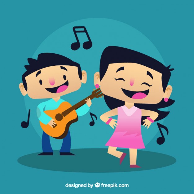 Boy Playing A Guitar And Girl Dancing A Song Vector Free Download 626x626 Boy Playing A Guitar And Girl Dancing A Song Vector Free Download