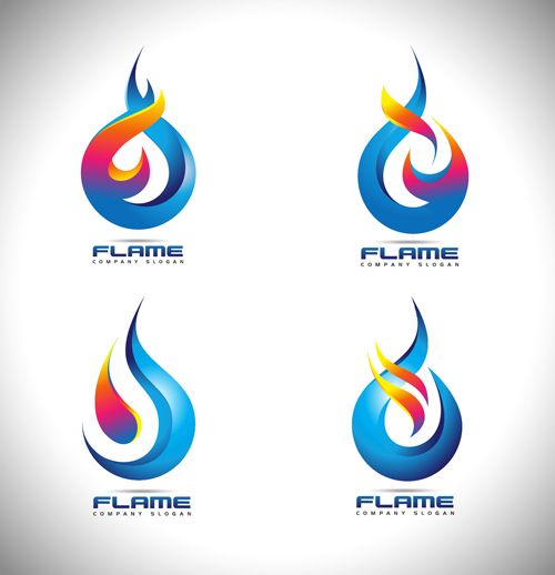 Abstract Fire Logos Vector Download Resource Free 500x518 Abstract Fire Logos Vector Download Resource Free
