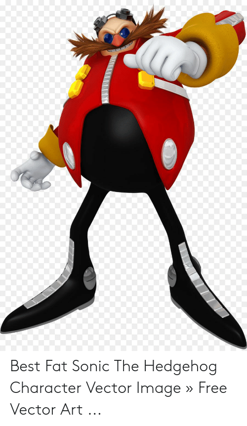 500x863 Best Fat Sonic The Hedgehog Character Vector Image Free Vector
