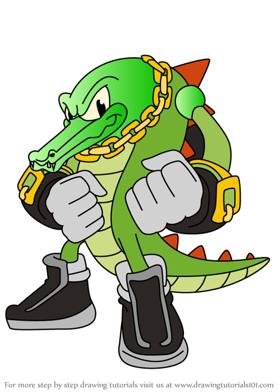 Learn How To Draw Vector The Crocodile From Sonic X 565x800 Learn How To Draw Vector The Crocodile From Sonic X
