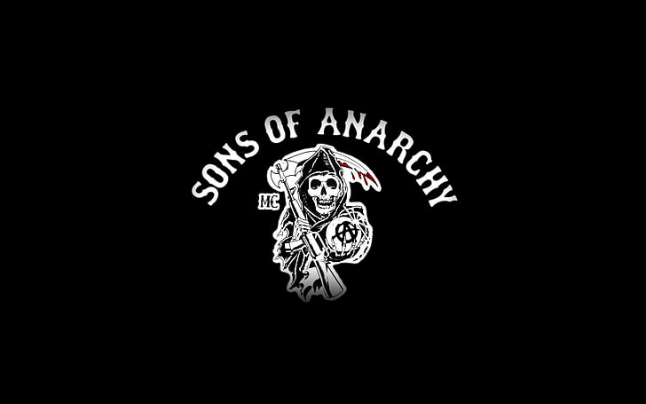 728x455 Hd Wallpaper Sons Of Anarchy Logo, Death, Weapons, Braid