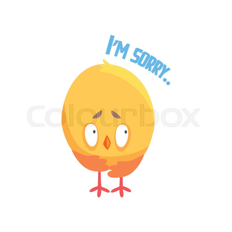 800x800 I Am Sorry, Funny Cartoon Comic Stock Vector Colourbox