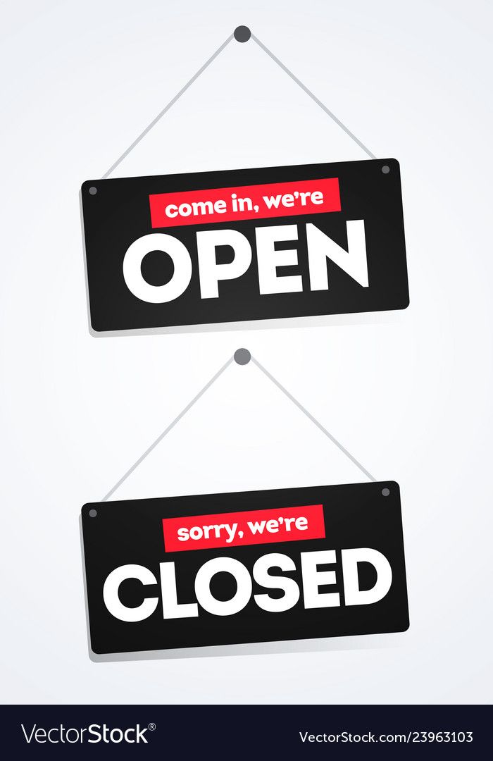 700x1080 Come In We Re Open Sorry We Are Closed Door Signs Vector Image