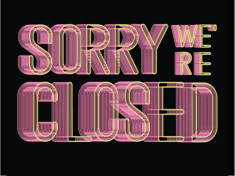 800x600 Sorry We're Closed