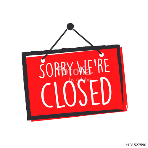 500x500 Sorry We're Closed Stock Image And Royalty Free Vector