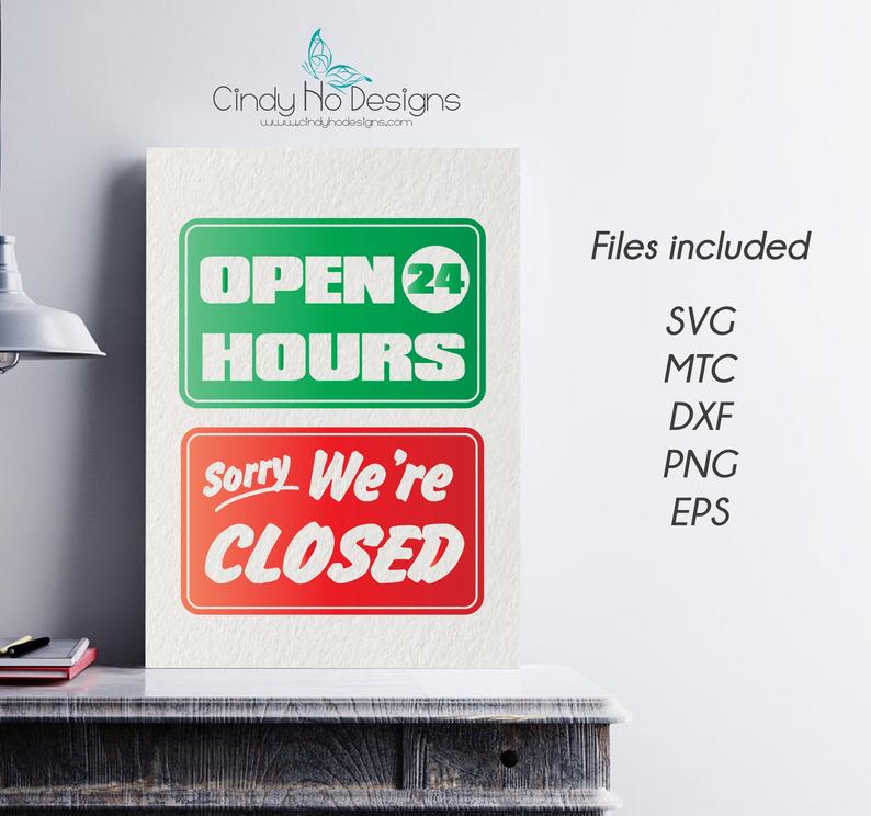 794x744 Open Hours Sorry We're Closed Signs Vector Png Etsy
