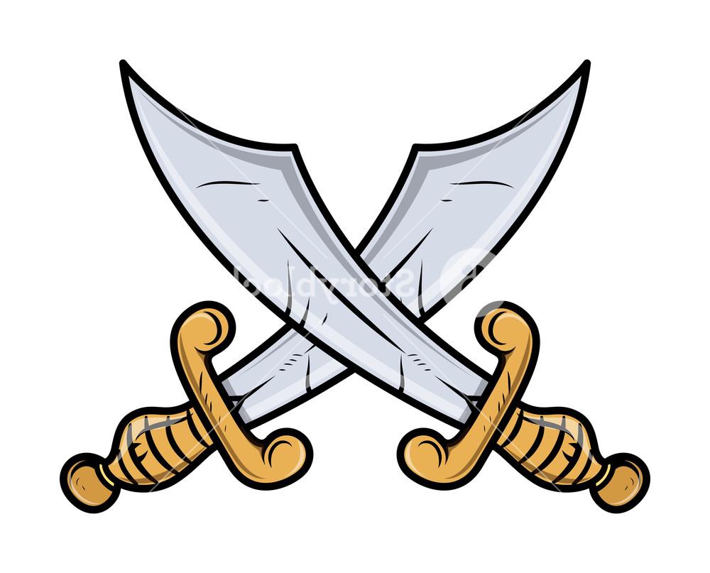 1000x807 Best Hd Pirate Swords Crossing Vector Design Free Vector Art