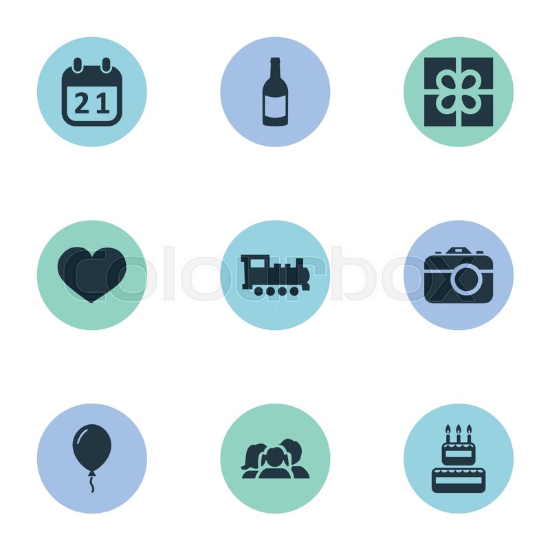 800x800 Vector Illustration Set Of Simple Stock Vector Colourbox