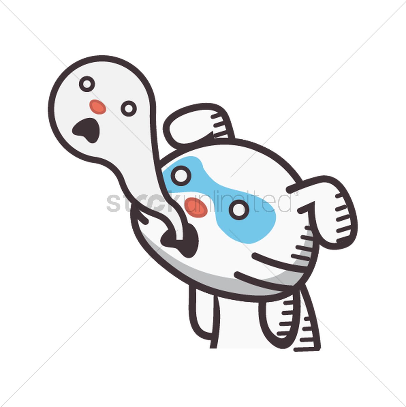 1298x1300 Cute Rabbit Without Soul Vector Image