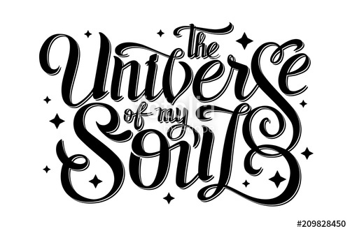500x331 Lettering Typography Design The Universe Of My Soul Vector