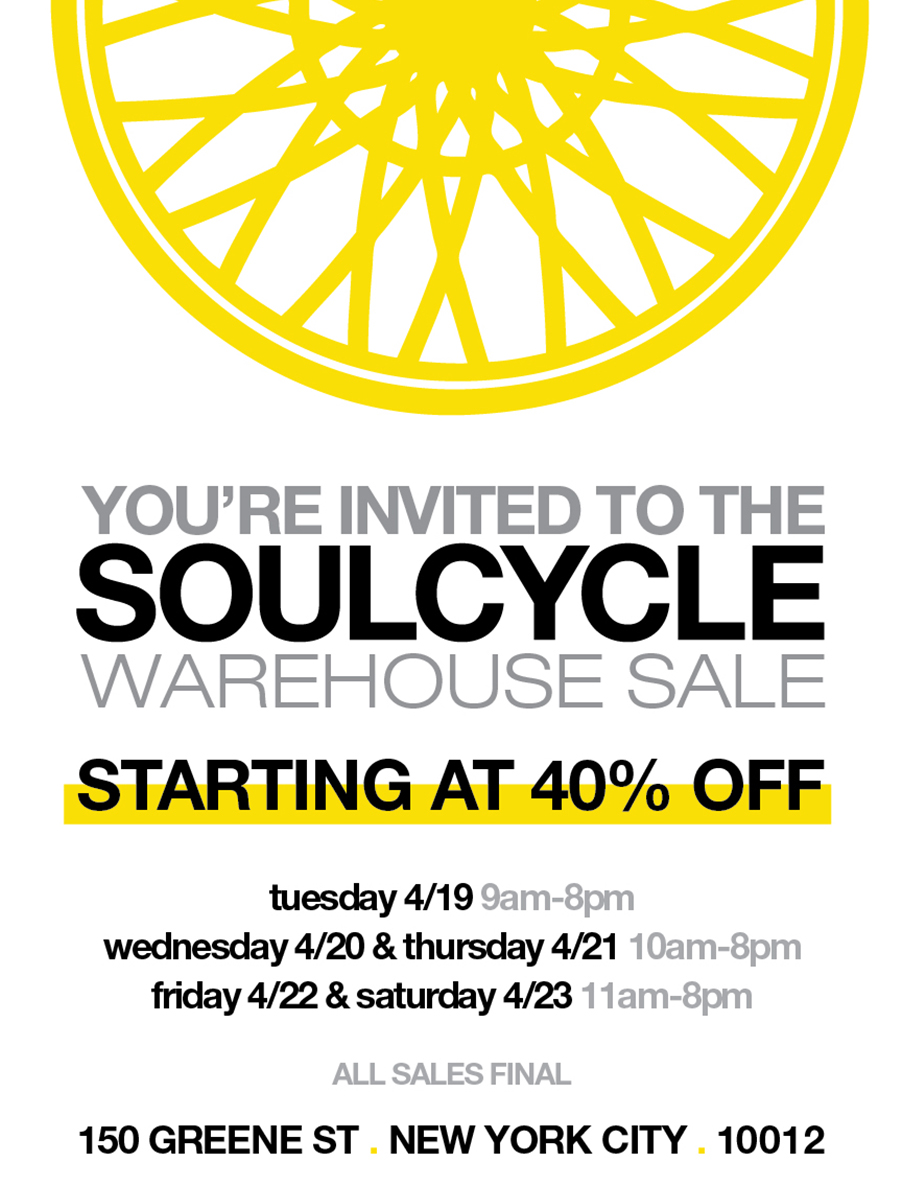 900x1200 You're Invited The Soulcycle Warehouse Sale Is Back!