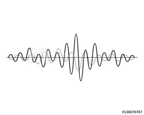 500x400 Black Music Sound Waves Isolated On White Background Audio