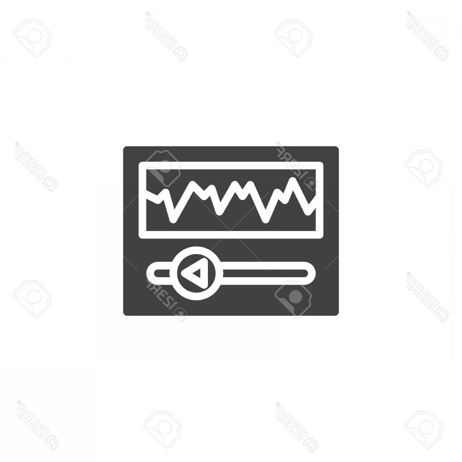 1560x1560 Photostock Vector Audio Player With Sound Wave Vector Icon Filled