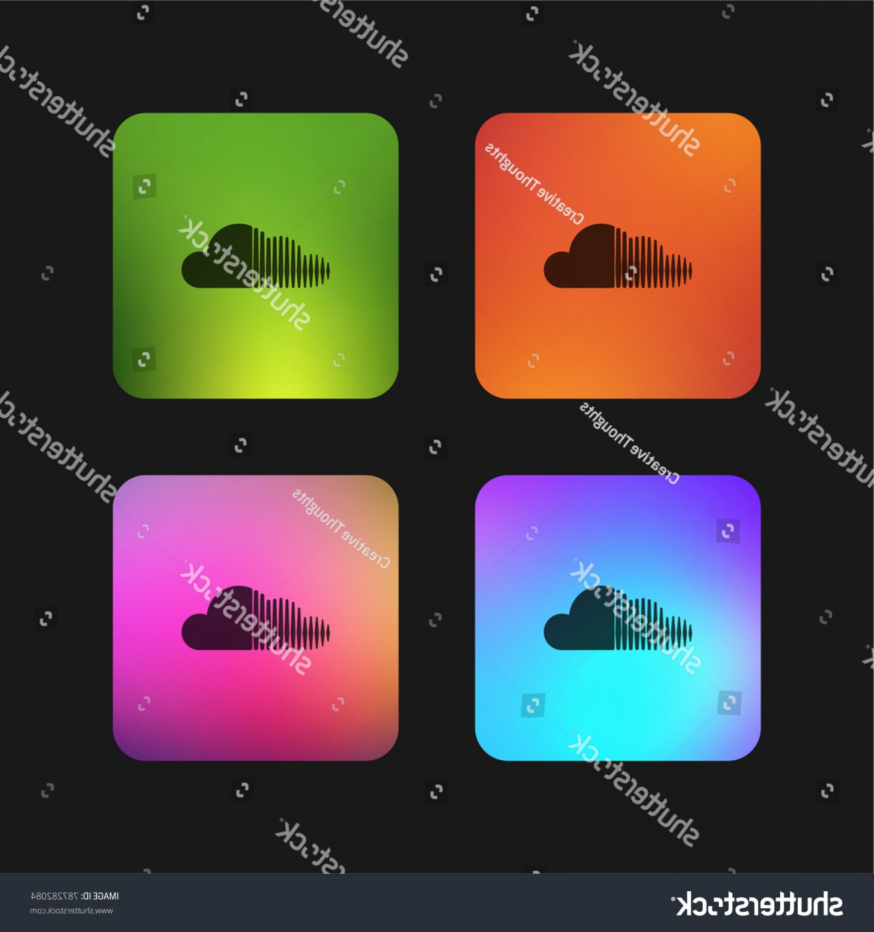1800x1920 Soundcloud Logo Four Color Gradient App Wallkeeper