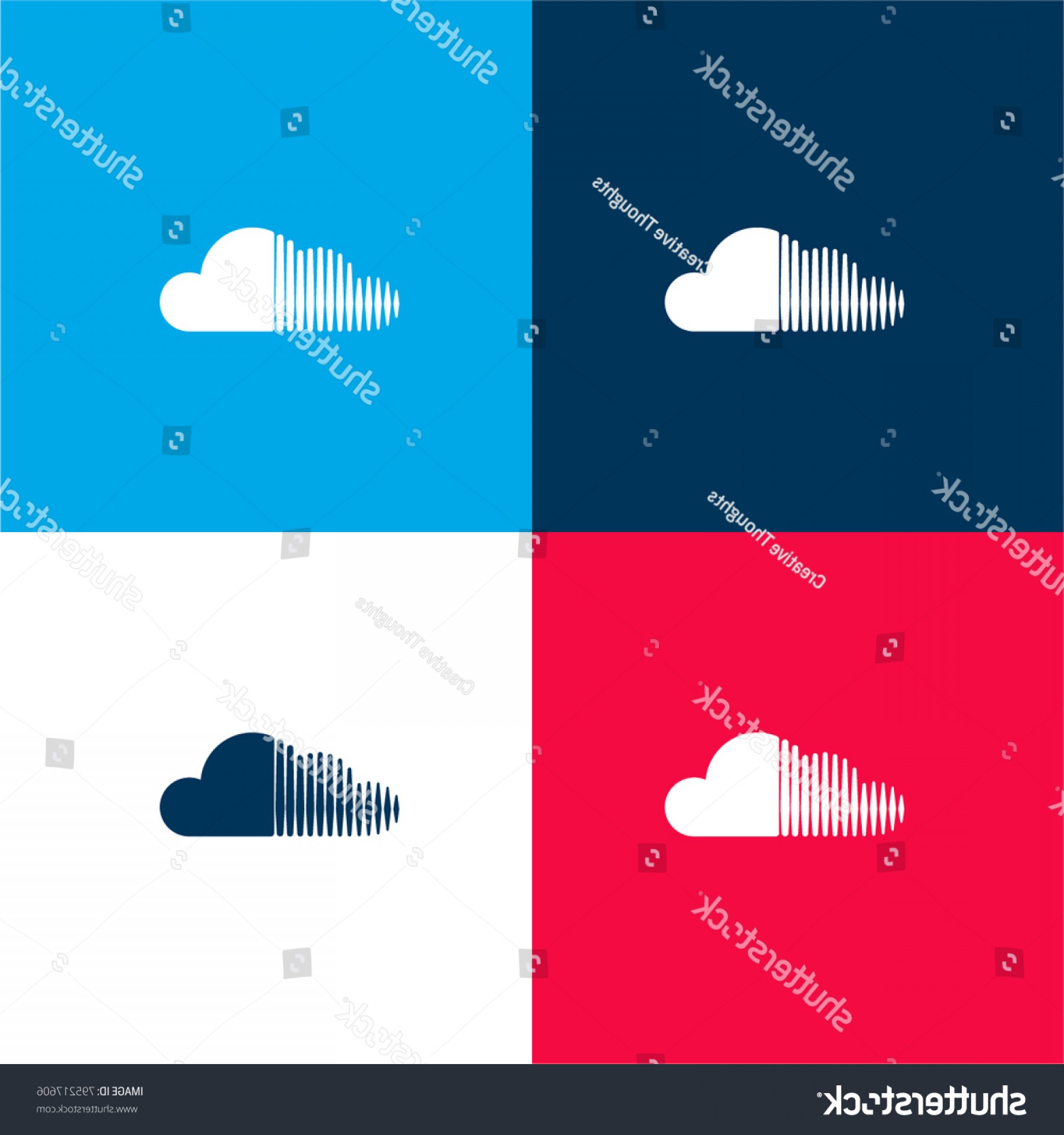 1800x1920 Soundcloud Logo Four Color Material Minimal Wallkeeper