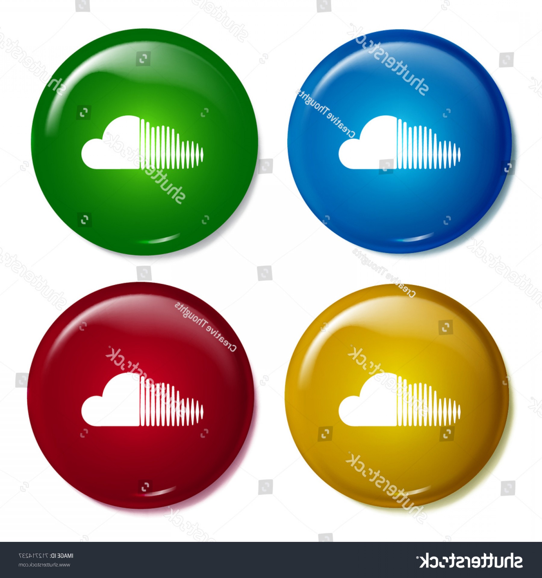 1800x1920 Soundcloud Multi Color Gradient Glossy Badge Wallkeeper