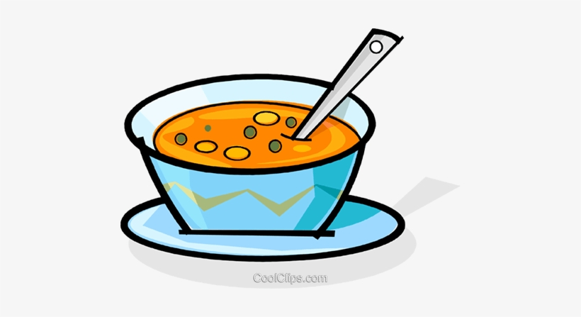 820x447 Bowl Of Soup Royalty Free Vector Clip Art Illustration
