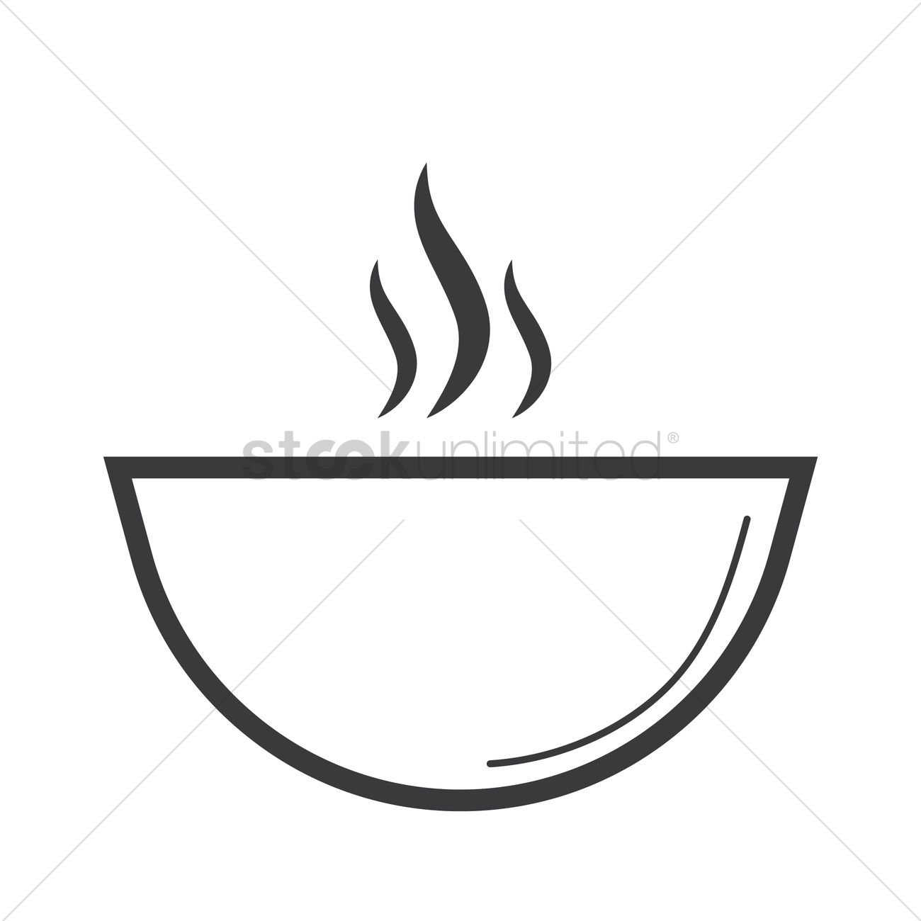 1300x1300 Soup Bowl Vector Image