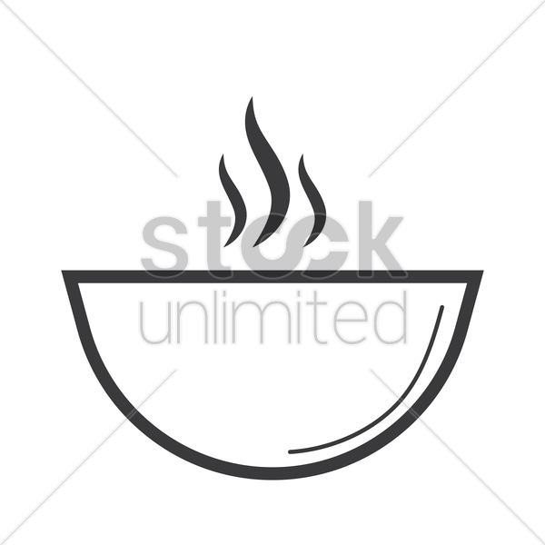 600x600 Soup Bowl Vector Image