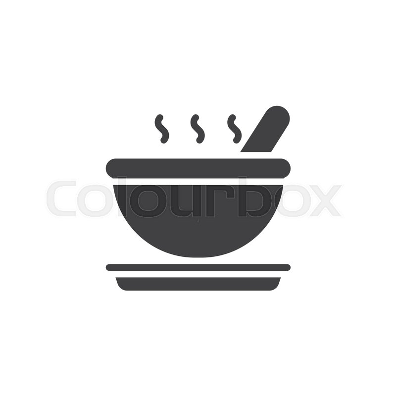 800x800 Soup Bowl Icon Vector, Filled Flat Stock Vector Colourbox