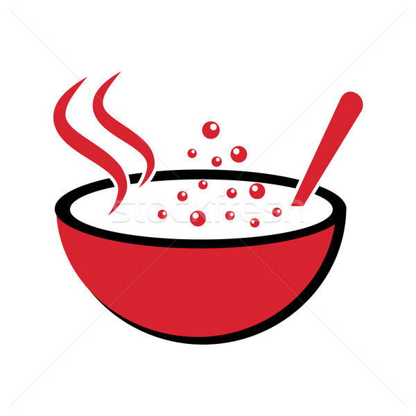 600x600 Soup Bowl Vector Logo Design Vector Illustration Irfan Ullah