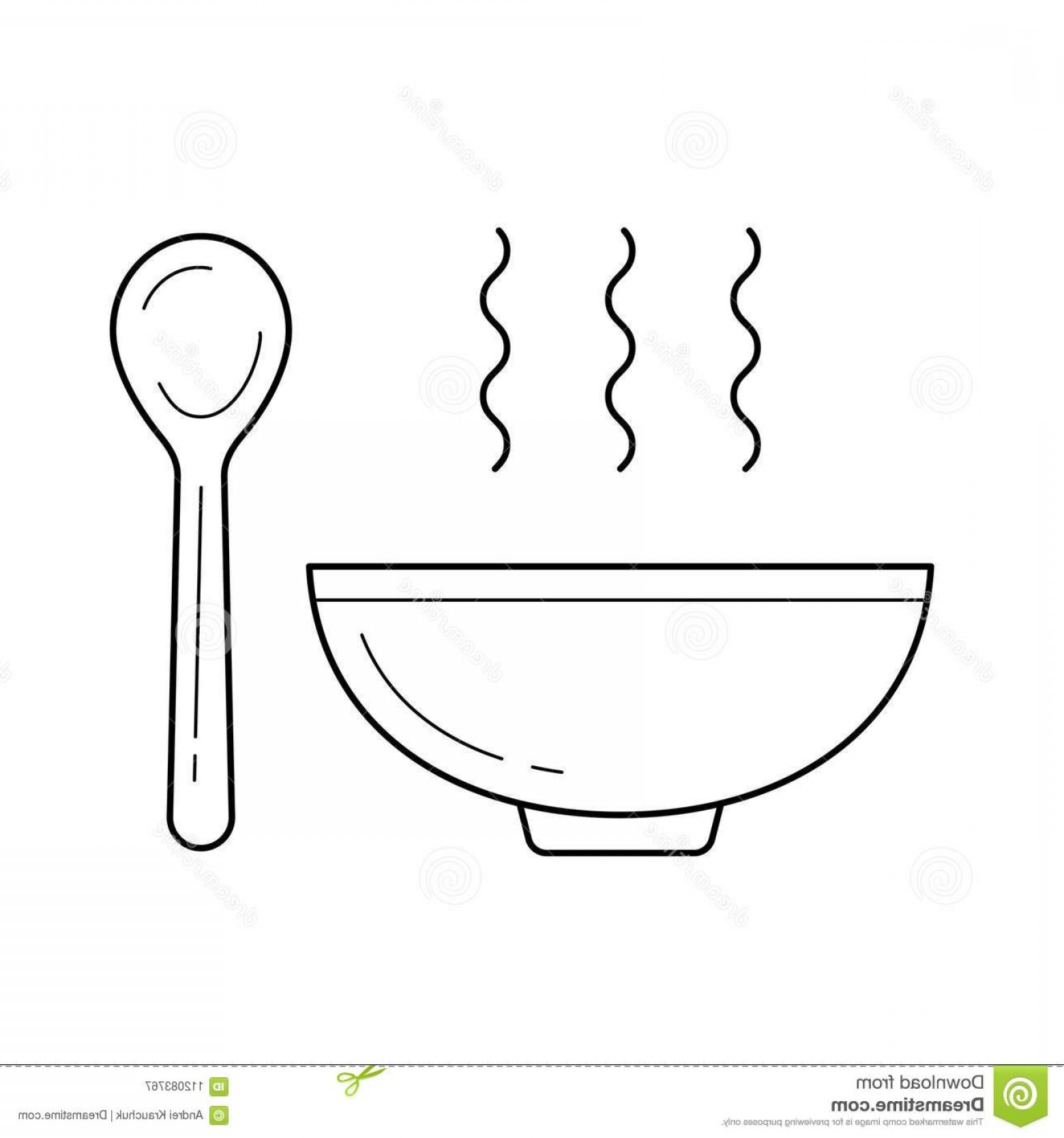 1560x1668 Bowl Soup Spoon Vector Line Icon Bowl Soup Spoon Vector Line Icon