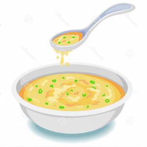 300x300 Stock Illustration Soup Bowl Spoon Vector Illustration Image