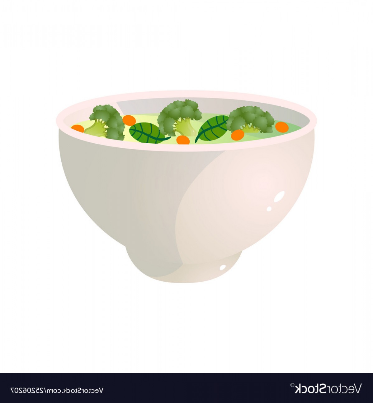 1198x1296 White Bowl Green Broccoli Soup With Fresh Vector Handandbeak