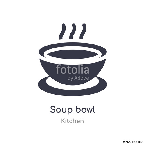 500x500 Soup Bowl Icon Isolated Soup Bowl Icon Vector Illustration