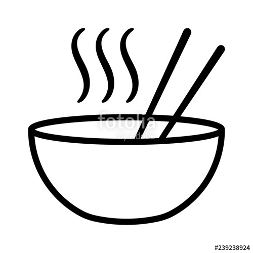500x500 Hot Ramen Or Pho Noodle Soup Bowl With Chopsticks And Smoke Flat