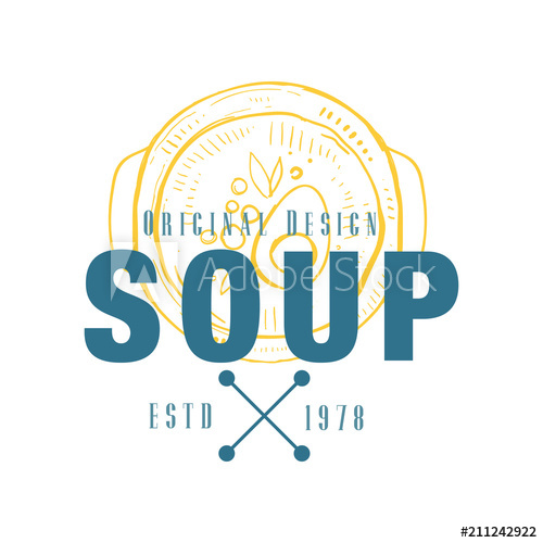 Soup Logo Original Design Estd Retro Emblem For Food Shop 500x500 Soup Logo Original Design Estd Retro Emblem For Food Shop