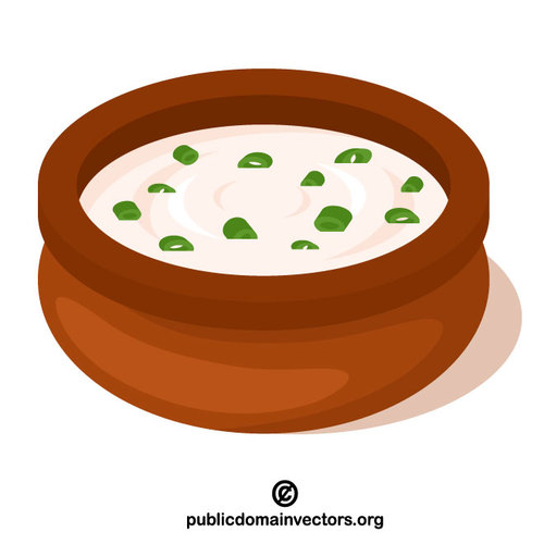 Cream Soup Vector Clip Art 500x500 Cream Soup Vector Clip Art