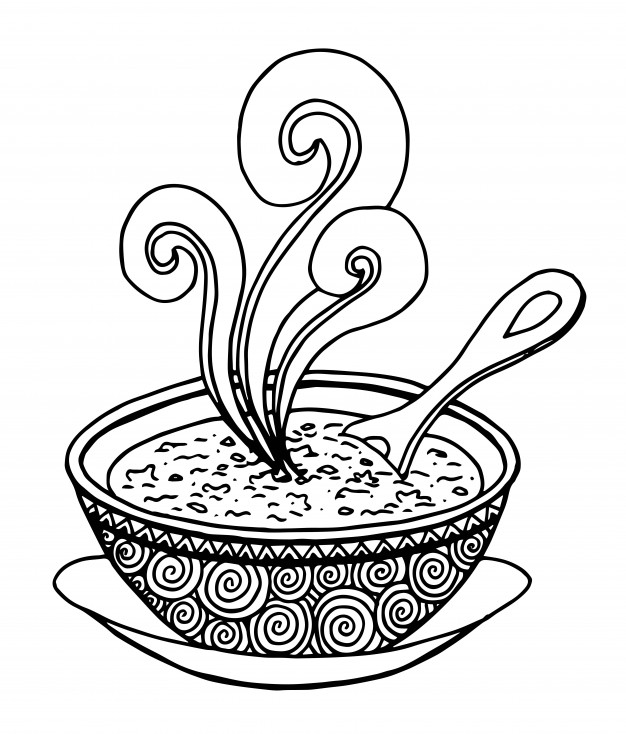 Simple Hand Drawn Doodle Of A Bowl Of Soup Vector Premium Download 626x734 Simple Hand Drawn Doodle Of A Bowl Of Soup Vector Premium Download